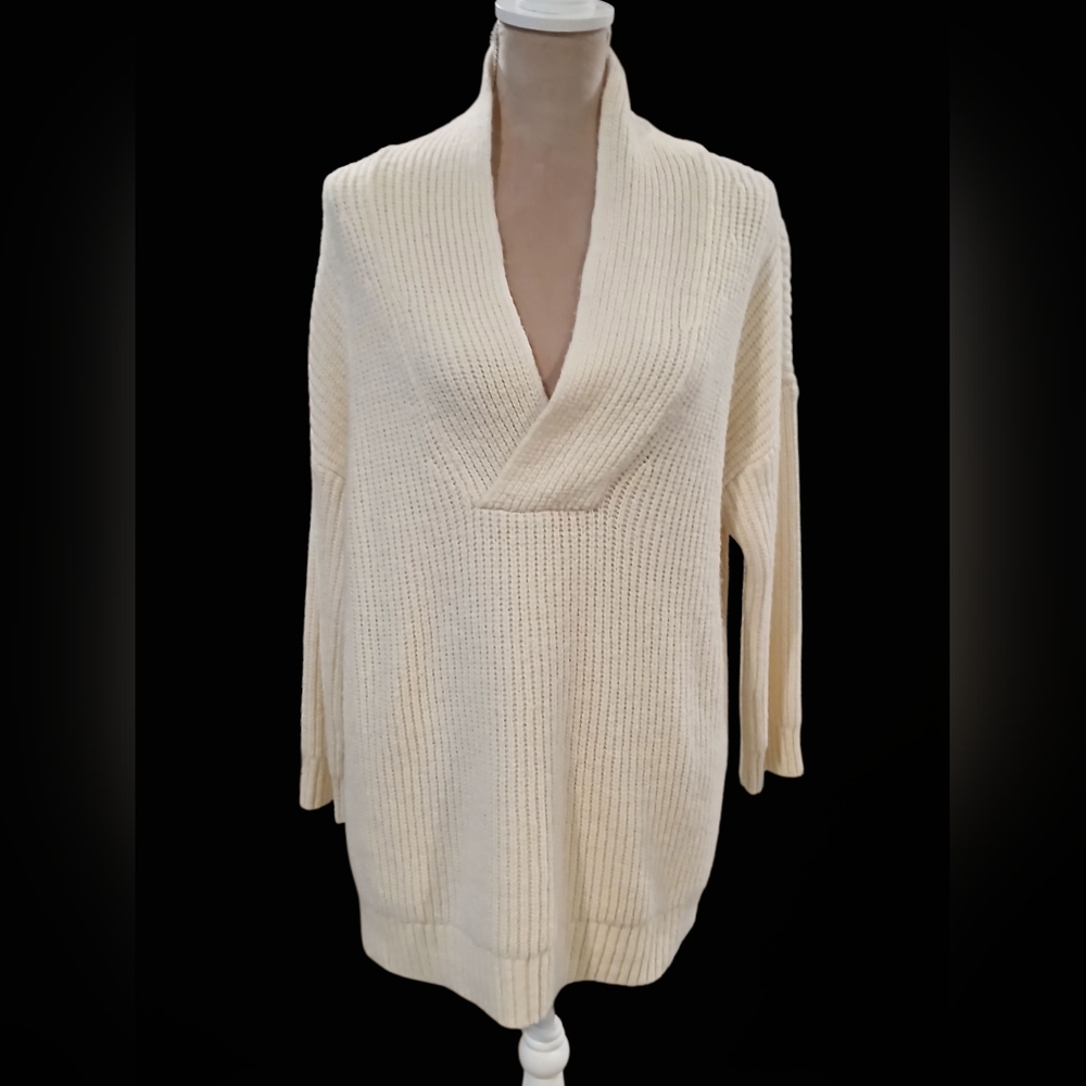 Talbots Ribbed Soft Oversized Sweater Womans 1x Fisherman Wool Blend